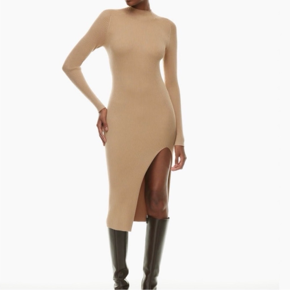 Wilfred Tan Long Sleeve Knit Dress “Alchemy” Dress